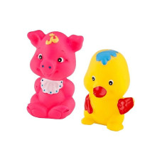 AM Toys for bath 2pcs. Pig and chicken 8cm 111a