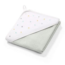 BABYONO Towel hooded 76x76cm 141/11 DROPS light grey