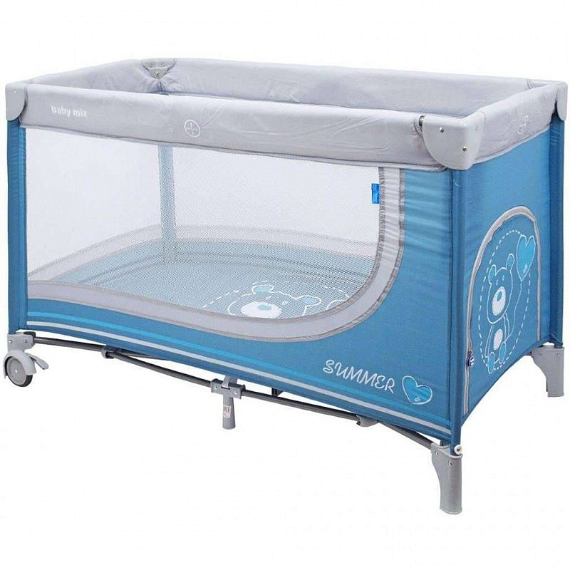 BABY MIX travel cot 120x60cm HR-8052-193 BLUE