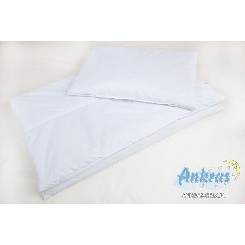 ANKRAS Set of Pillow 60x40cm + Blanket 135x100cm, white