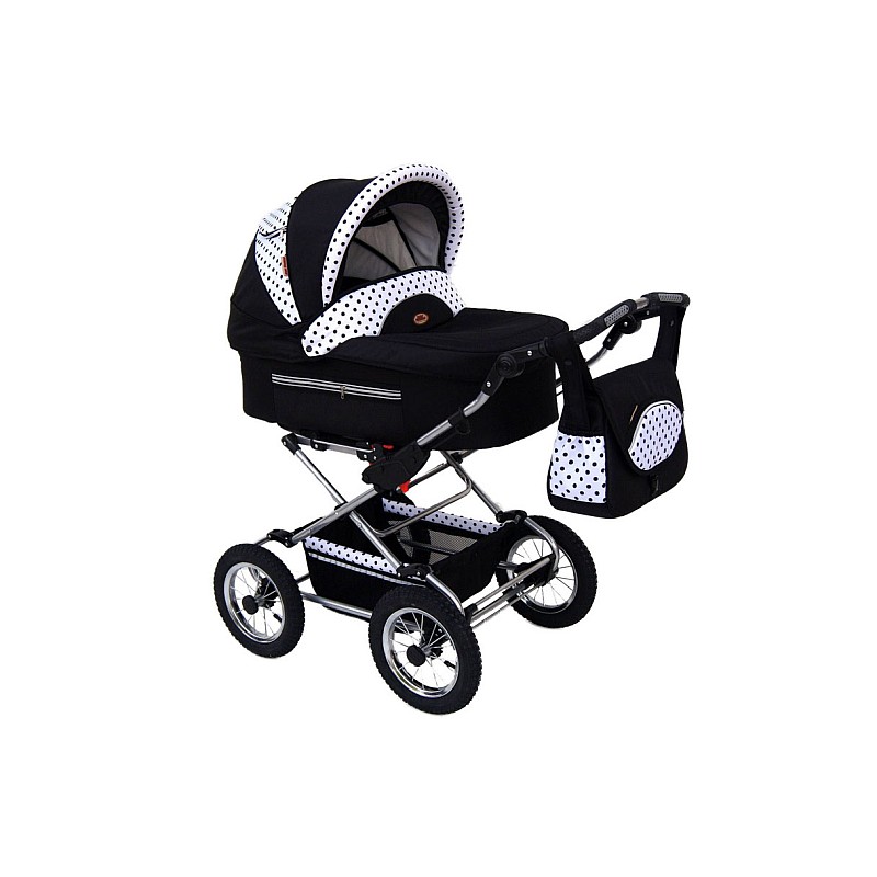 Baby Fashion FANARI Universal stroller 2in1, 119 Black+Dots