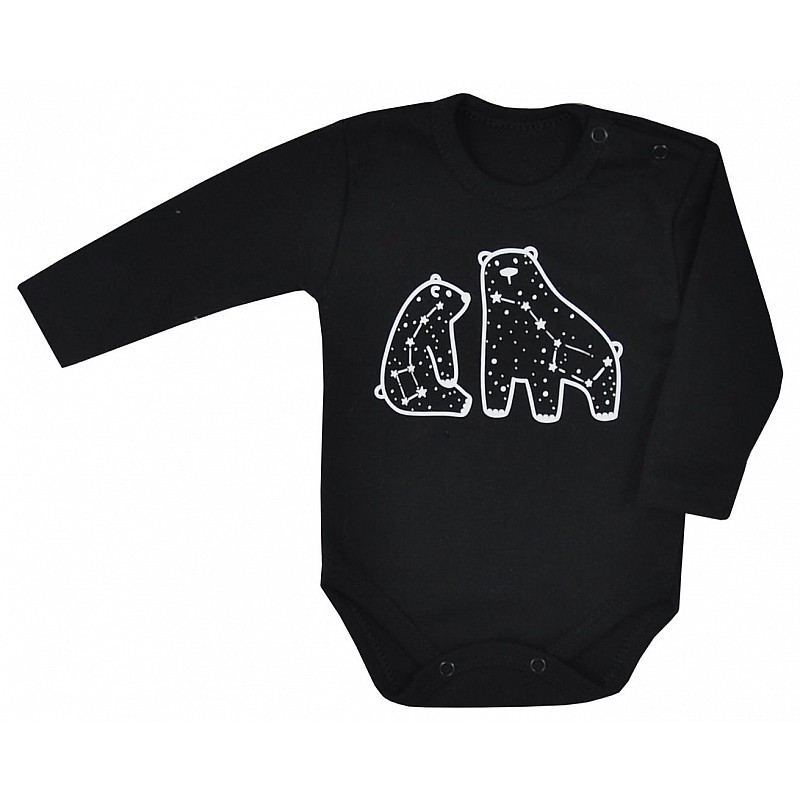 KOALA UNIVERSE body with long sleeves 74 size, AM1-093 black