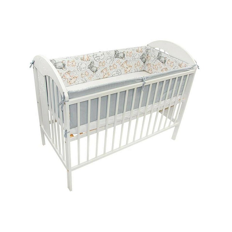 ANKRAS SAFARI бортик для кроватки 360см grey