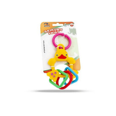 AM rubber toy with rings 093a duckling