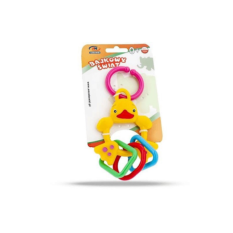 AM rubber toy with rings 093a duckling