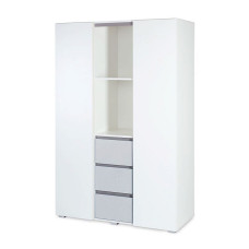 KLUPS DALIA three-door cupboard, WHITE-GREY