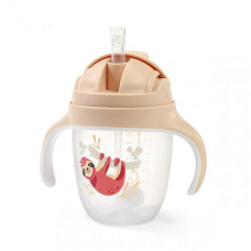 BABYONO sippy cup with weighted straw brown 240ml 6m+ 1464/04