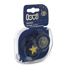 LOVI Dynamic soother 0-3m, 2pcs, Stardust blue, 22/892_blue