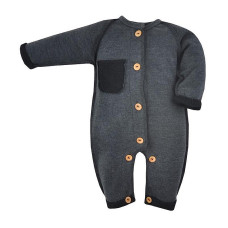 KOALA GUZICZEK romper with long sleeves size 80 07-067 dark gray