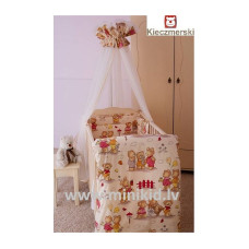 KIECZMERSKI PARTY BEARS bed linen 4 parts 135h100sm - 360sm beige