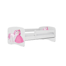 KOCOT KIDS Bed babydreams white Princess horse without drawer with mattress 160/80