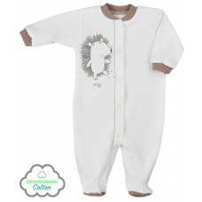 KOALA LESNY PRZYJACIEL long sleeve romper whith feet 68 size 08-675 ecru