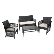 Rattan garden furniture set 4 parts