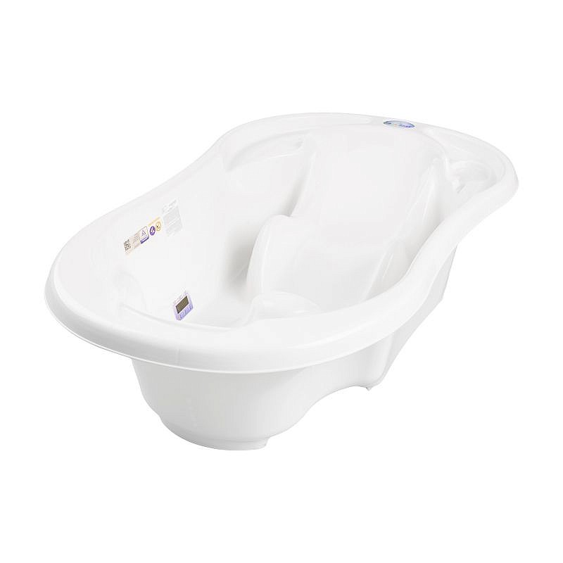 TEGA BABY KOMFORT Anatomical baby bath with plug TG-011-103 white