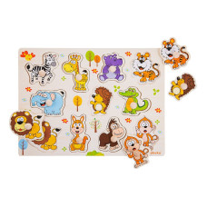 AKUKU wooden puzzle with handles Animals A0606