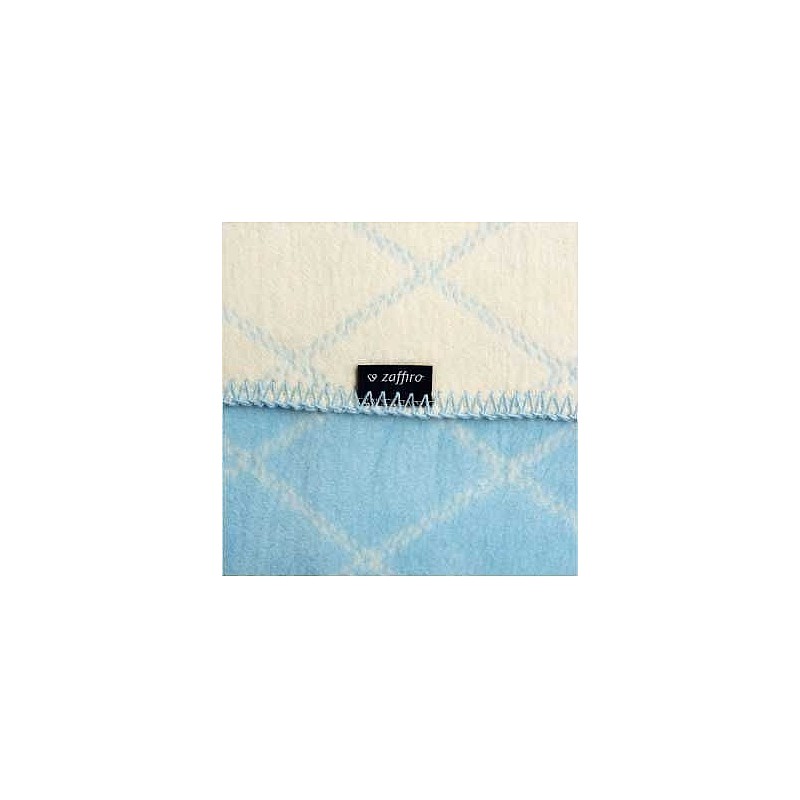 WOMAR cotton plaid 75x100sm Grille blue and white