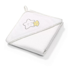 BABYONO Towel hooded 76x76cm 141/07 STARS white