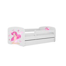 KOCOT KIDS Bed babydreams white fairy with butterflies with drawer with mattress 140/70