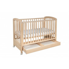 TROLL NINA LUX baby cot with storage box 120x60cm, Wax COT-NN0027-WAX