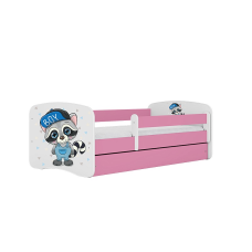 KOCOT KIDS Bed babydreams pink raccoon without drawer with mattress 180/80