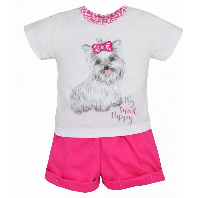 KOALA summer set COOL DOG ​​74 size 05-219 white / pink