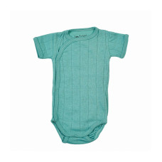 LODGER Romper Solid Cotton bodykit with short sleeves, size 62 RFS 081 Duty turquoise