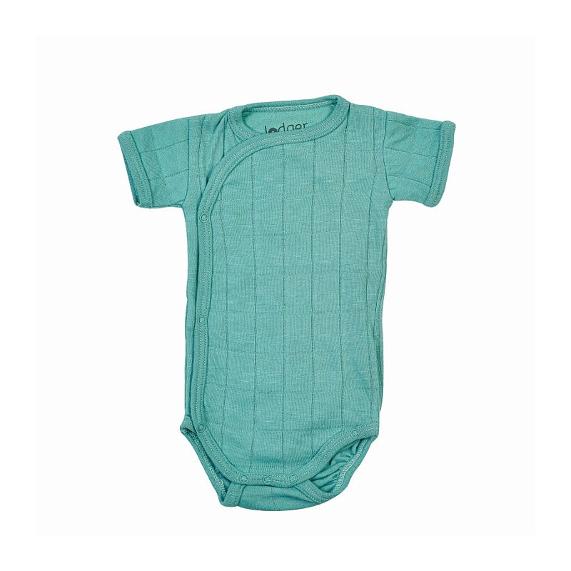 LODGER Romper Solid Cotton bodykit with short sleeves, size 62 RFS 081 Duty turquoise