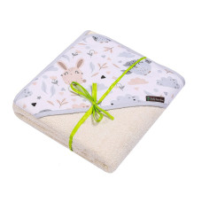 DUET BABY hooded towel BAMBOO 100x100cm, 707 ecru