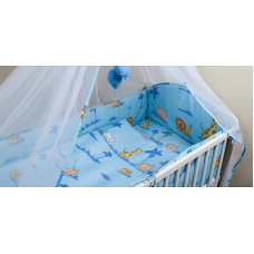 ANKRAS ZOO bed linen 3 pieces 135x100sm - 360sm - blue