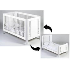 TROLL SUN Cot Bed 140x70cm White CBD-SU0373