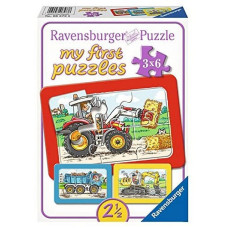 RAVENSBURGER My first puzzle 3x6 Excavator, Tractor and Dump Truck R 06573