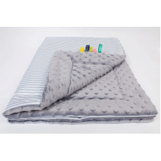 ANKRAS MINKY Stripes 75x100cm gray plaid