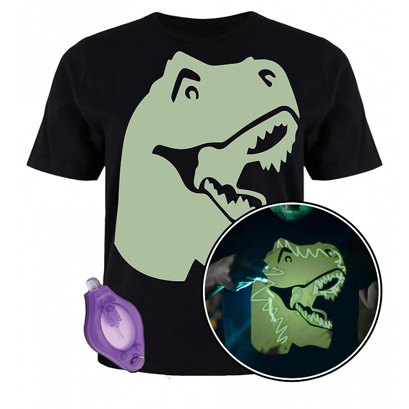 SPLAT PLANET t-shirt glow in the dark DINOSOUR glow, SPG0024