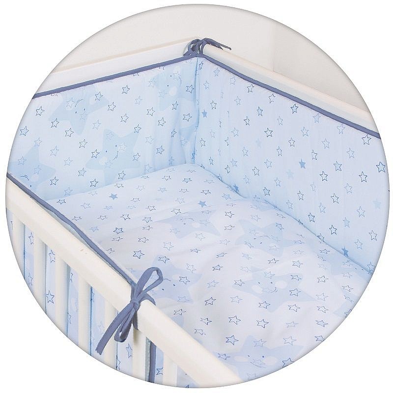 CEBABABY gultas veļas komplekts no 3 daļām 135x100cm STARS BLUE