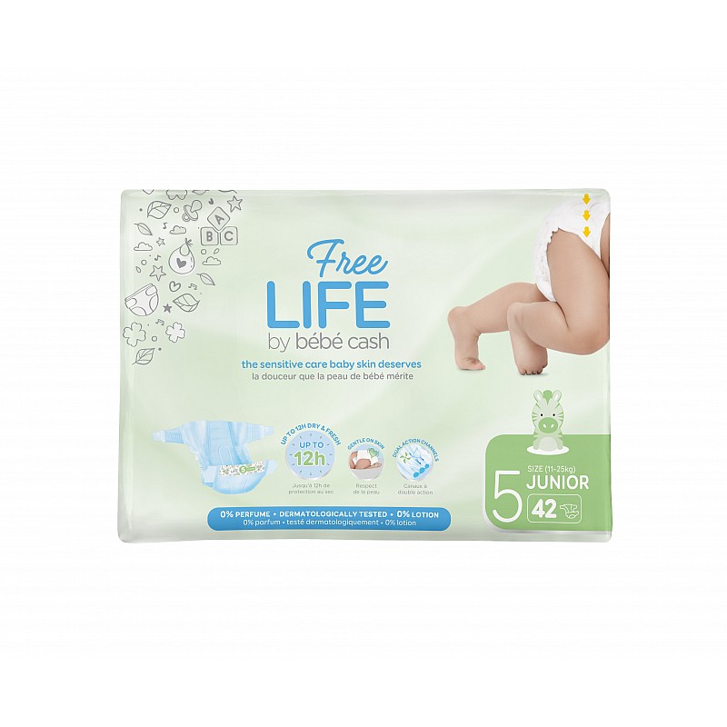 BEBE CASH Freelife Junior baby diapers 11-25kg 42pcs., 250017450