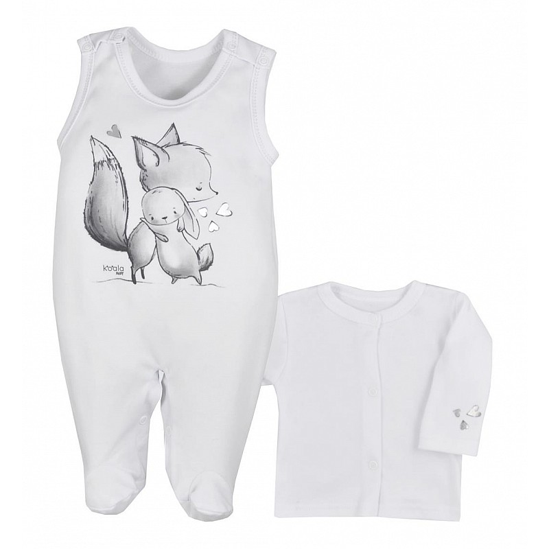 KOALA FOXY romper with blouse 74 size, white