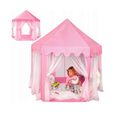 MPORT Children's tent with curtains, pink