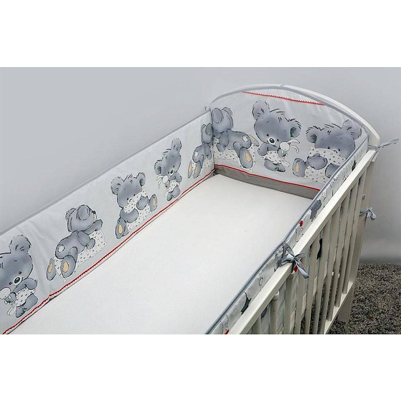 ANKRAS MIKA protector for crib rungs 360cm grey