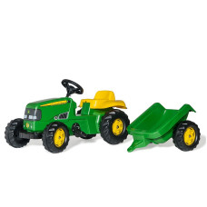 ROLLY TOYS Pedal tractor with trailer Rolly Kid John Deere 012190