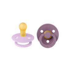 BIBS Colour Round pacifiers Violet Sky / Mauve 0-6m., 2pcs.