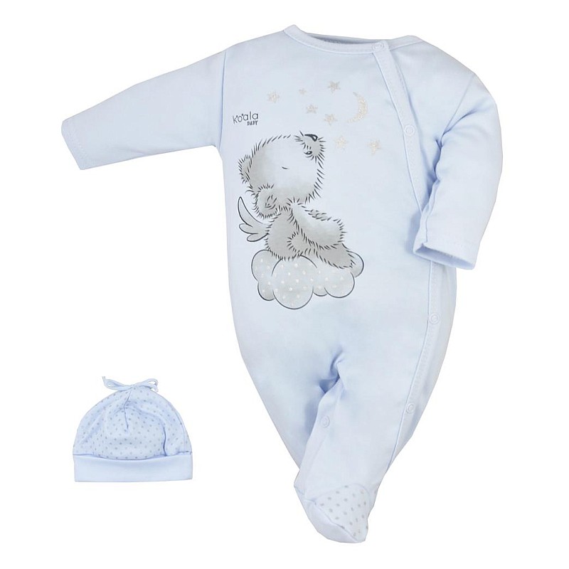 KOALA ANGEL romper with long sleeves and a hat size 62, 08-988 blue