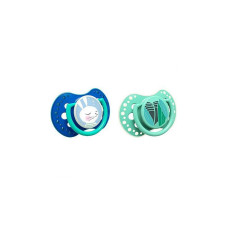 LOVI FOLLOWING THE RABBIT Dummy Silicone dynamic 0-3m 2 pcs., 22/858 blue