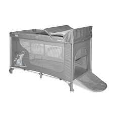 LORELLI MOONLIGHT 2 LAYERS baby cot for rest and play 120x60cm GREY FUN