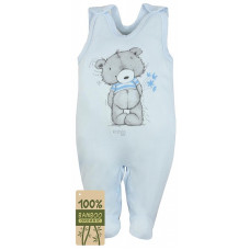 KOALA TOMMY sleeveless baby romper with feet 56 size 08-403 blue