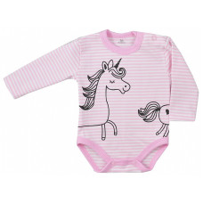 KOALA SLEEPYSAURUS body with long sleeves 74 size 08-700 pink stripes