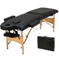 MPORT 2-zone folding massage table - black, VANGALOO MTJ2