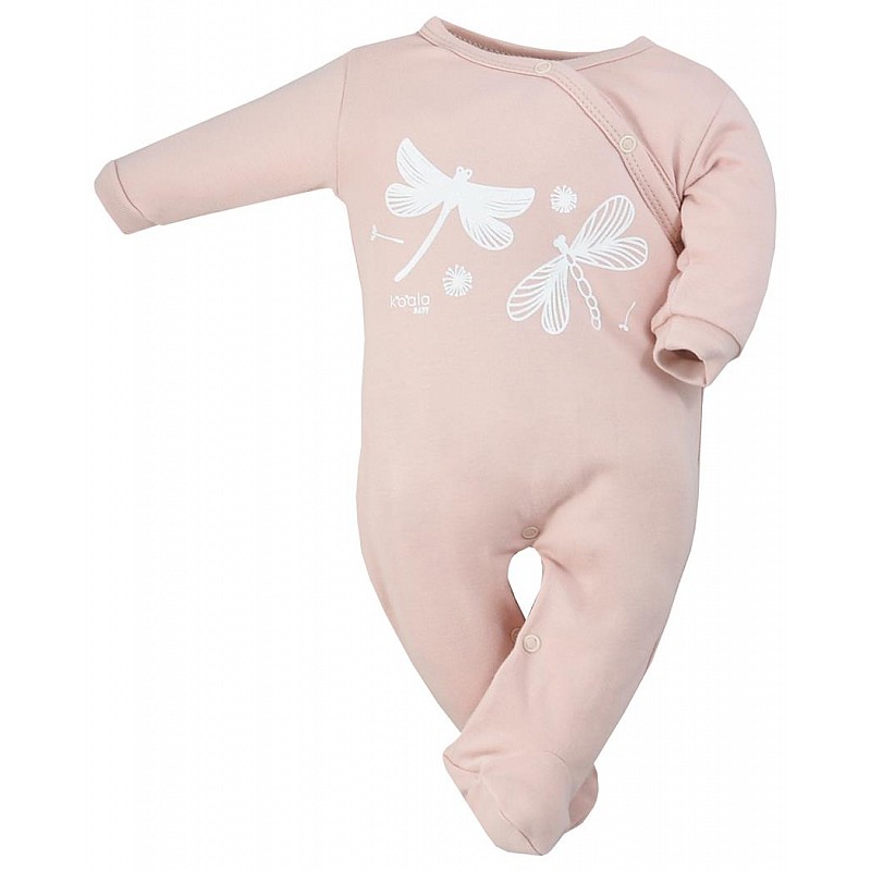 KOALA WAZKA long sleeve romper whith feet 62 size 08-325 light pink