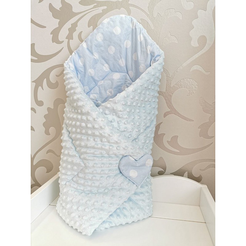 ANKRAS MINKY Dots Envelope Baby 78x78cm blue