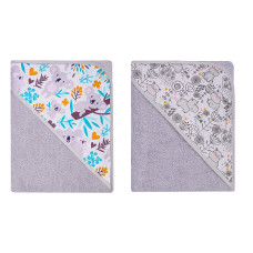 DUET BABY hooded towel 100x100cm 1gab., 417 grey