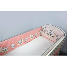 ANKRAS LEON protector for crib rungs 360cm, pink